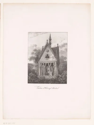 Gezicht op de tombe van Heloïse en Abelard