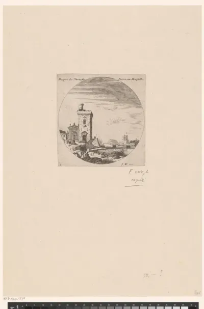 Gezicht op de toren bij de haven van Marseille