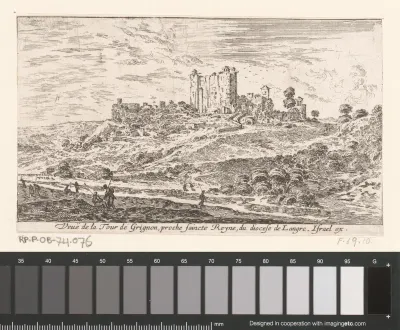 Gezicht op de toren van Grignon