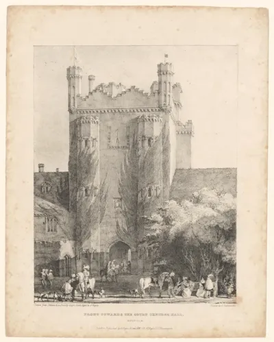 Gezicht op de toren van Oxburgh Hall