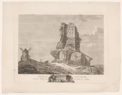 Gezicht op de Tour Magne te Nîmes