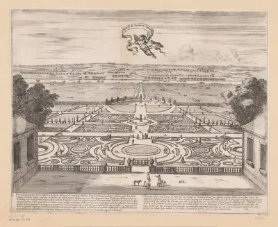 Gezicht op de tuin van Fromont