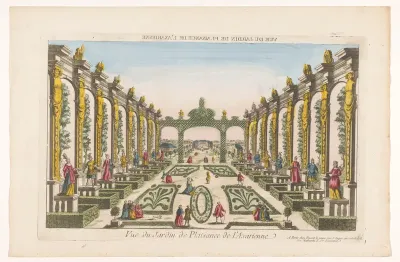 Gezicht op de tuin van het kasteel Axarienne te Sint-Petersburg