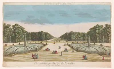 Gezicht op de Tuin van Versailles