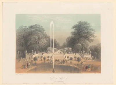 Gezicht op de tuinen van het Kasteel van Saint-Cloud