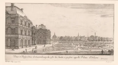 Gezicht op de tuinen van het Palais du Luxembourg