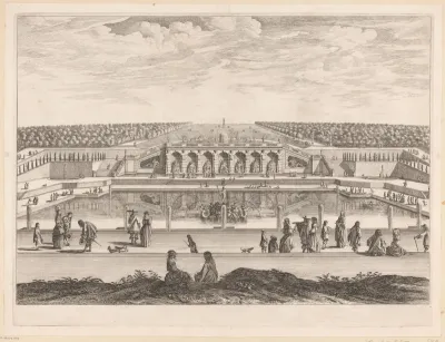 Gezicht op de tuinen van Vaux-le-Vicomte
