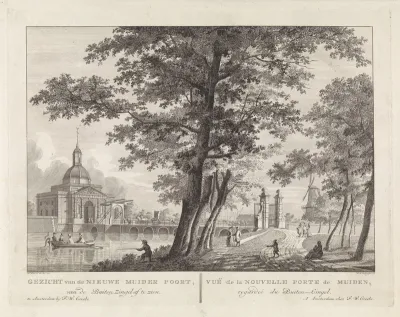 Gezicht op de Tweede Muiderpoort te Amsterdam