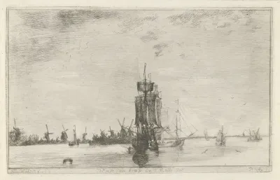 Gezicht op de vaargeulen Krabbegeul en Mallegat