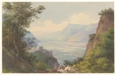 Gezicht op de vallei van Meran in Tirol