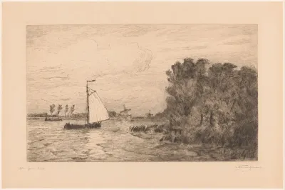 Gezicht op de Vecht bij Weesp
