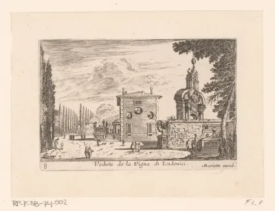 Gezicht op de Villa Boncompagni Ludovisi