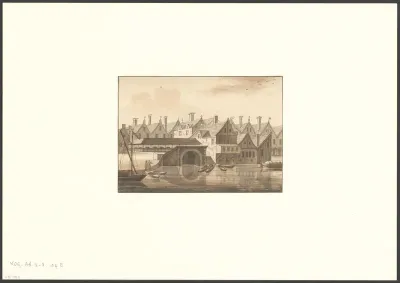 Gezicht op de vismarkt bij de Dam