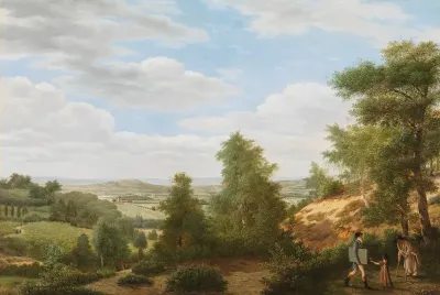 Gezicht op de vlakte van Montmorency bij Saint-Leu-la-Forêt