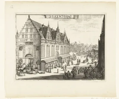 Gezicht op de Vleeshal te Haarlem