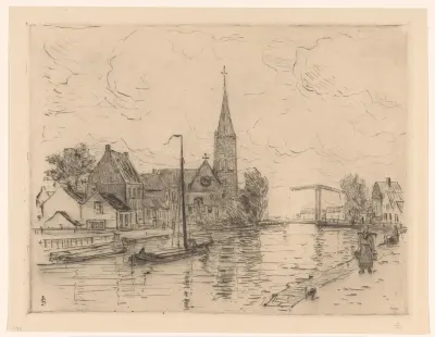 Gezicht op de Vliet in Leidschendam