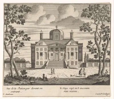 Gezicht op de voorkant van Huis ten Bosch