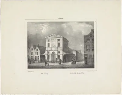 Gezicht op de Waag in Leiden