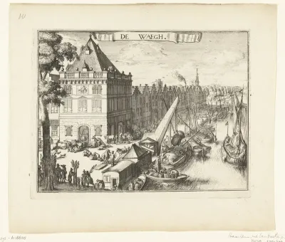 Gezicht op de Waag te Haarlem
