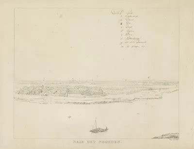 Gezicht op de Waal ten noorden van Nijmegen