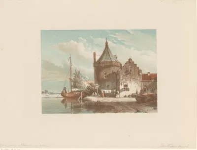 Gezicht op de Waltoren te Culemborg