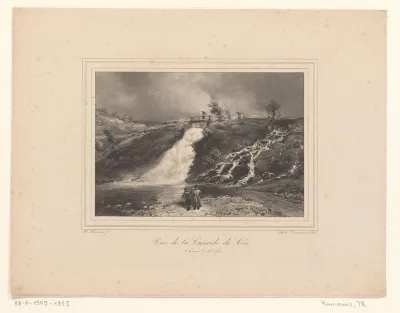Gezicht op de watervallen van Coo