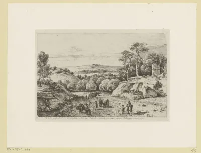 Gezicht op de weg van Fontainebleau naar Bourron