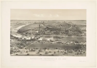 Gezicht op de wereldtentoonstelling van 1867