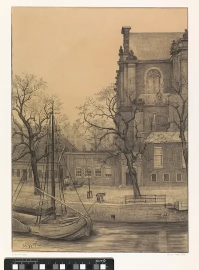 Gezicht op de Westerkerk te Amsterdam
