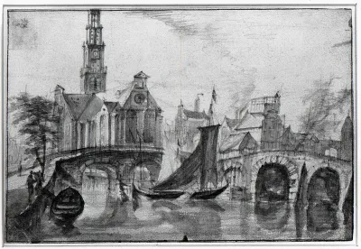 Gezicht op de Westerkerk te Amsterdam