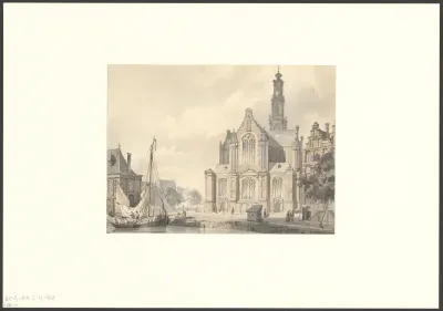 Gezicht op de Westerkerk vanaf de Keizersgracht