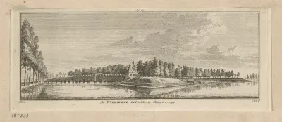 Gezicht op de Wierickerschans bij Bodegrave, 1749