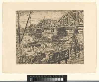 Gezicht op de Willemsspoorbrug te Rotterdam