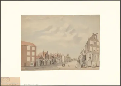 Gezicht op de Willemsstraat, gezien vanaf de Brouwersgracht