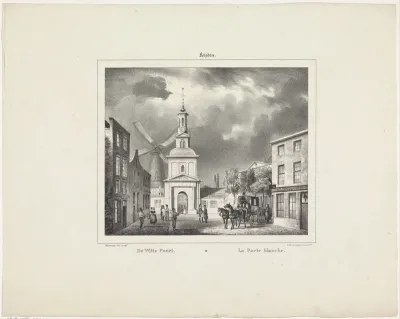 Gezicht op de Witte Poort in Leiden