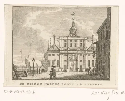 Gezicht op de Witte Poort te Rotterdam