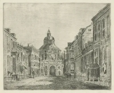 Gezicht op de Wittevrouwenpoort te Utrecht