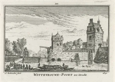 Gezicht op de Wittevrouwenpoort te Utrecht