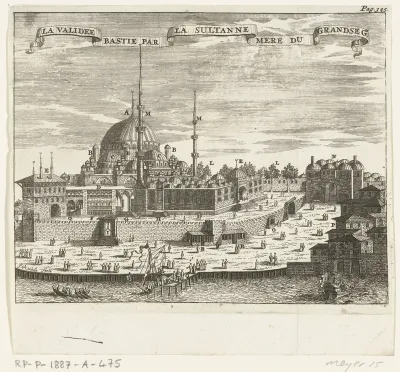 Gezicht op de Yeni Cami