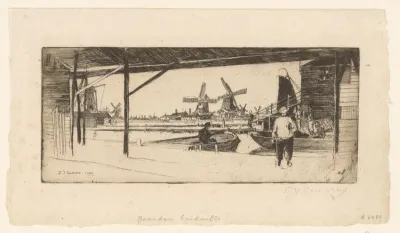 Gezicht op de Zaanse Schans bij Zaandam