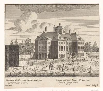 Gezicht op de zij- en achterkant van Huis ten Bosch