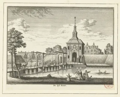 Gezicht op de Zijlpoort te Leiden