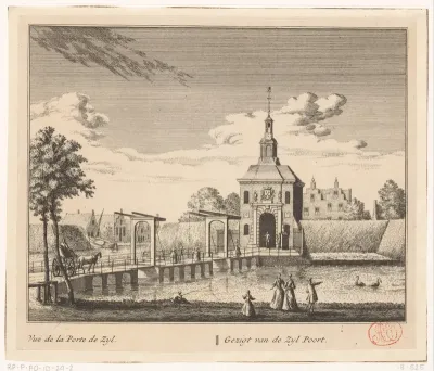 Gezicht op de Zijlpoort te Leiden