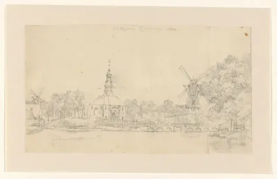 Gezicht op de Zijlpoort te Leiden