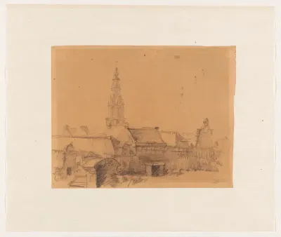 Gezicht op de Zuiderkerk te Amsterdam