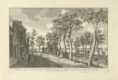 Gezicht op de Zuidwest-Binnensingel (Zuidwal) te Den Haag