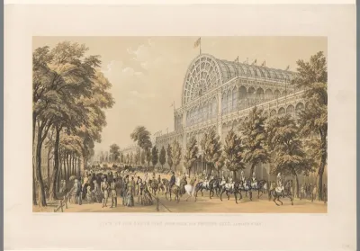 Gezicht op de zuidzijde van Crystal Palace
