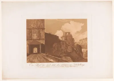 Gezicht op de zuidzijde van Schloss Heidelberg