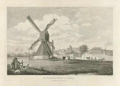 Gezicht op Den Burg op Texel