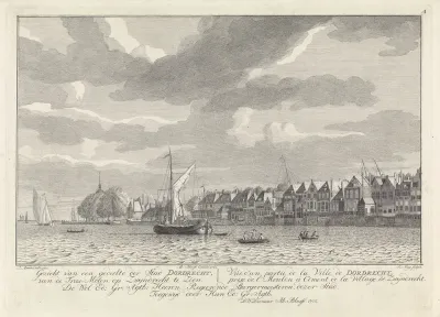 Gezicht op Dordrecht vanaf Zwijndrecht